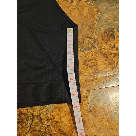 Avia Ladies Zip Front Sports Bra  XXL- 2XG Nylon Black *NO pads* ex condition(B2 - Picture 7 of 8